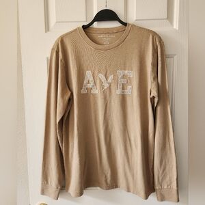 American Eagle Mens Tan Long Sleeve Shirt
